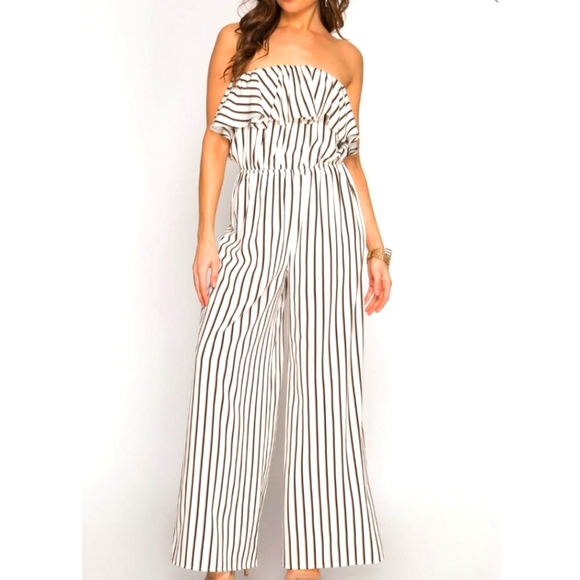 Elan Off The Shoulder/Strapless Duo Style Jumpsuit Romper - Picture 4 of 13